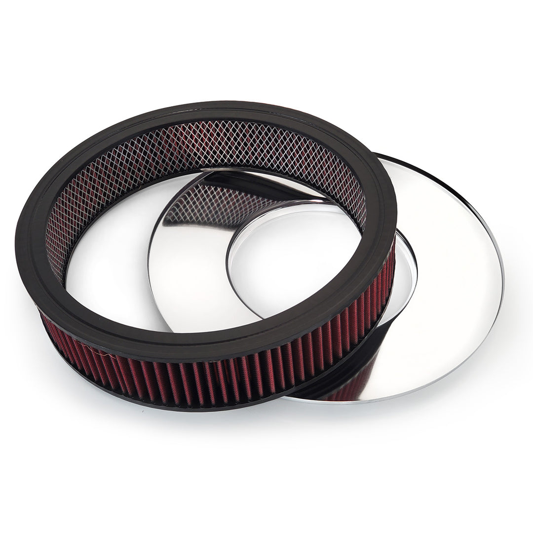 Air Cleaner with Dominator 4500 Base - 14 Chrome