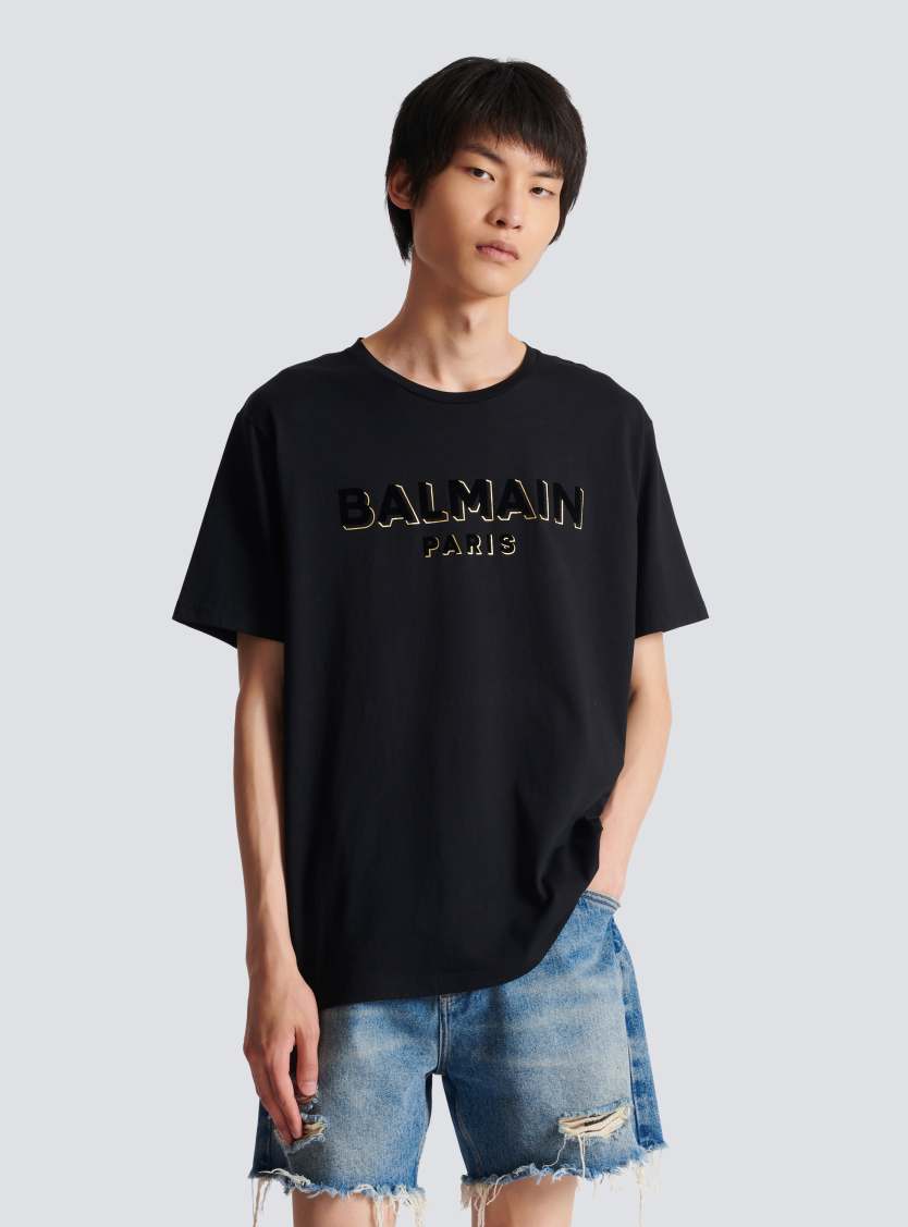 Metallic flocked Balmain T-shirt