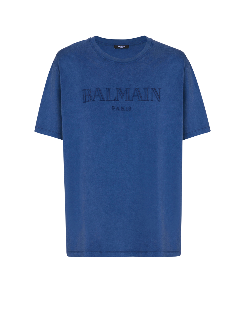 Loose T-shirt with vintage Balmain embroidery