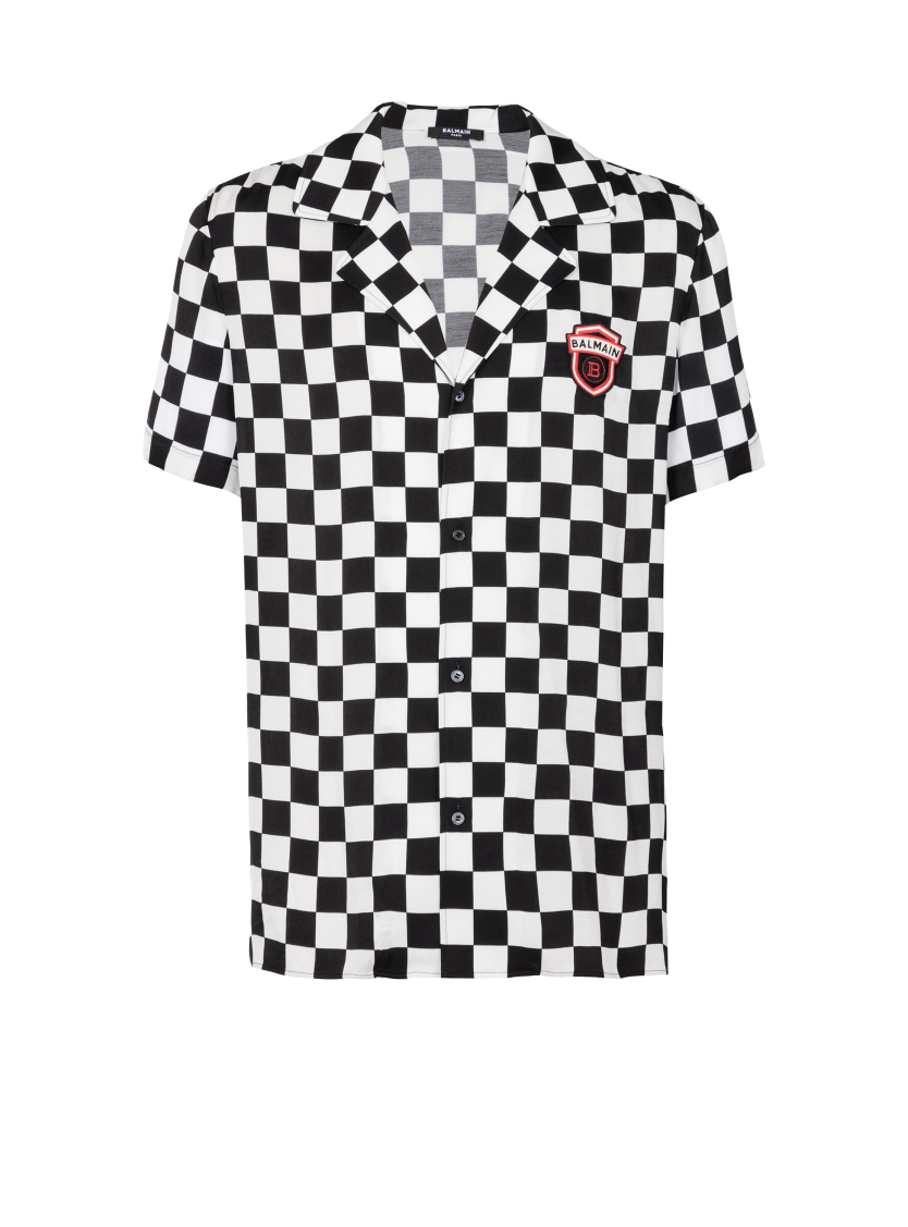 Satin Balmain Racing pyjama shirt