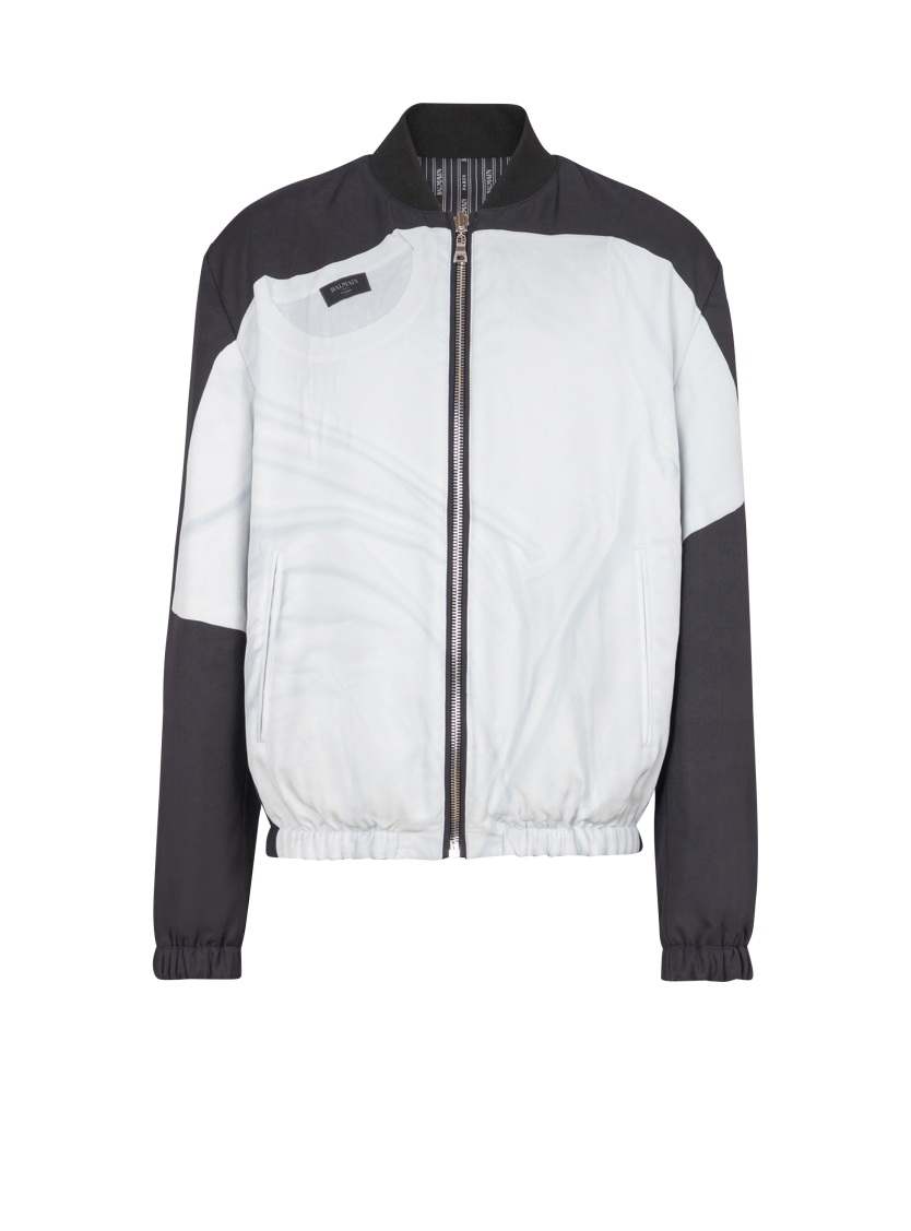 Bomber jacket with T-shirt print