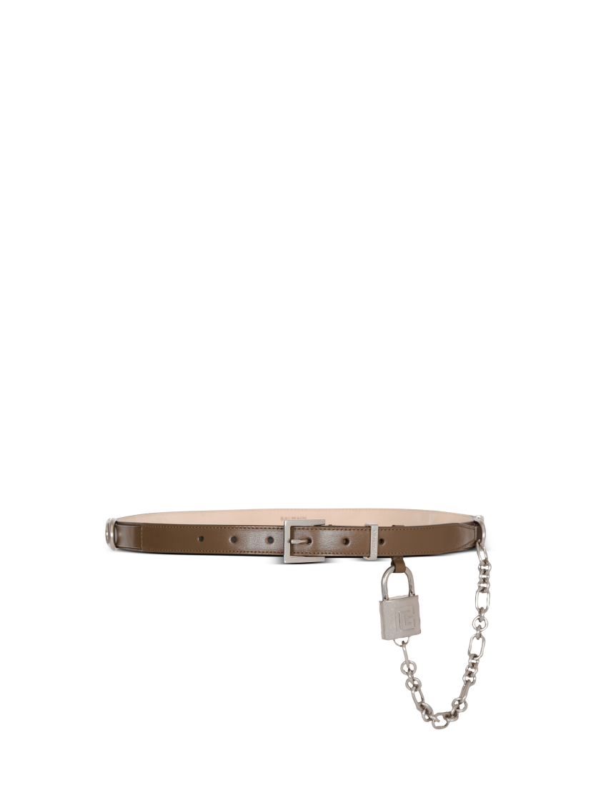 Sync narrow leather belt