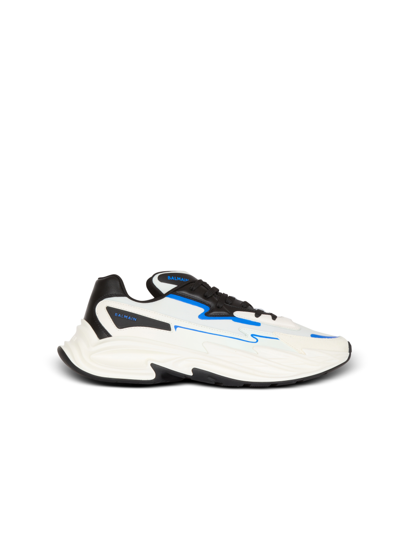 Run-Row leather and nylon trainers