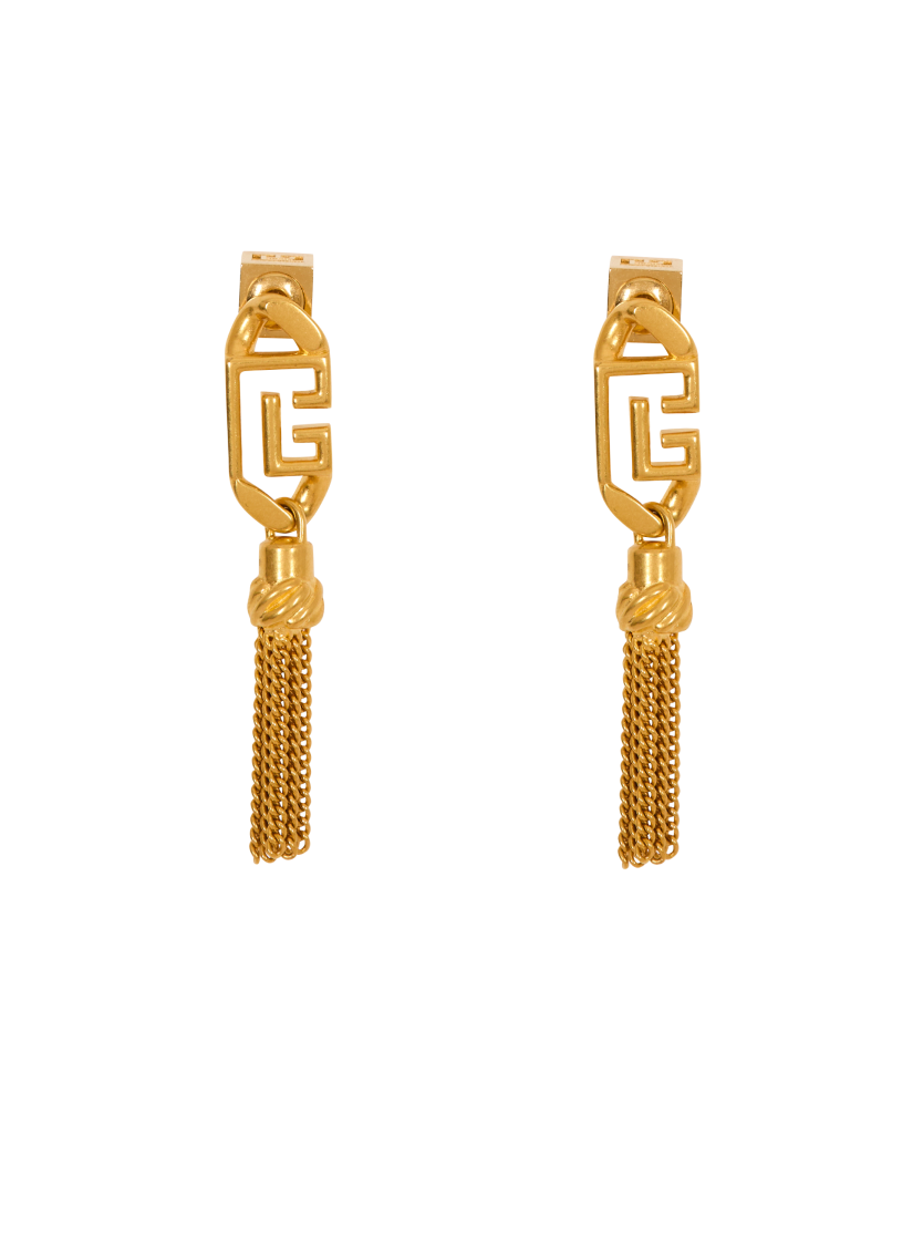 Sync PB pendant brass earrings