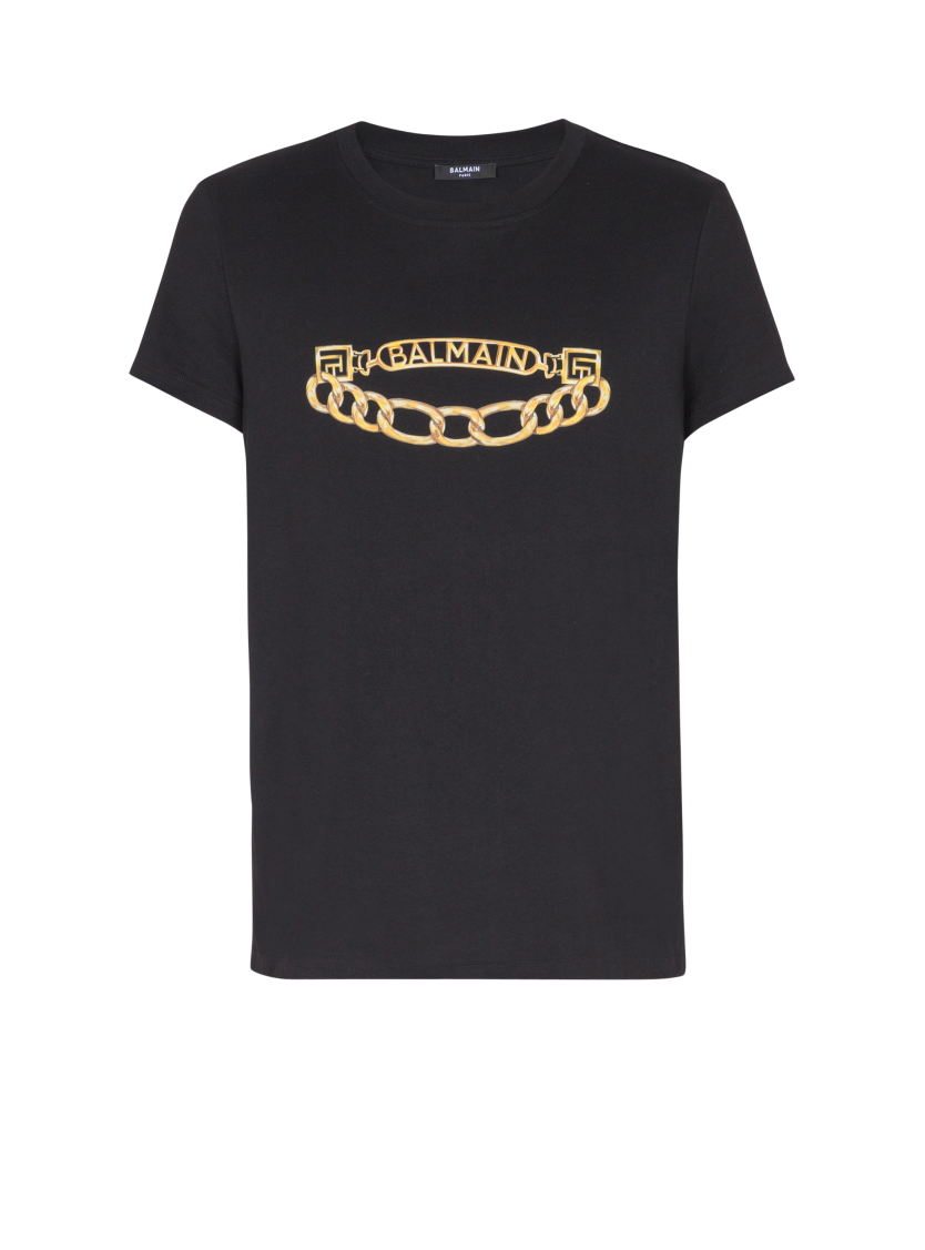 Balmain Chaînes Logo printed T-shirt