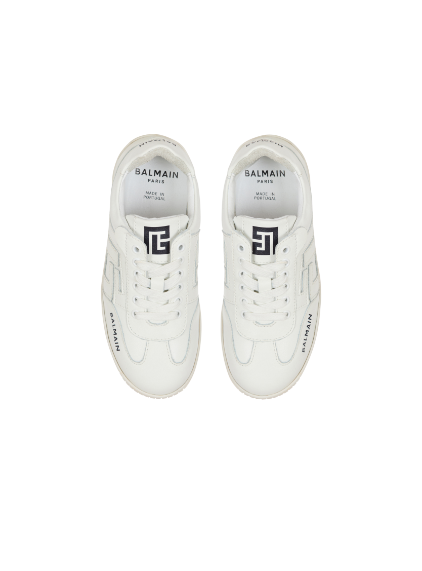 Smooth leather trainers
