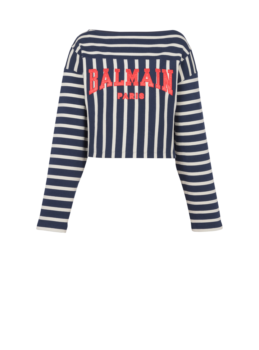 Striped Balmain Baseball top