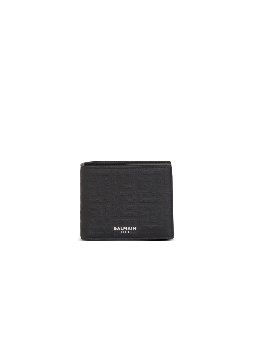 Leather flap wallet