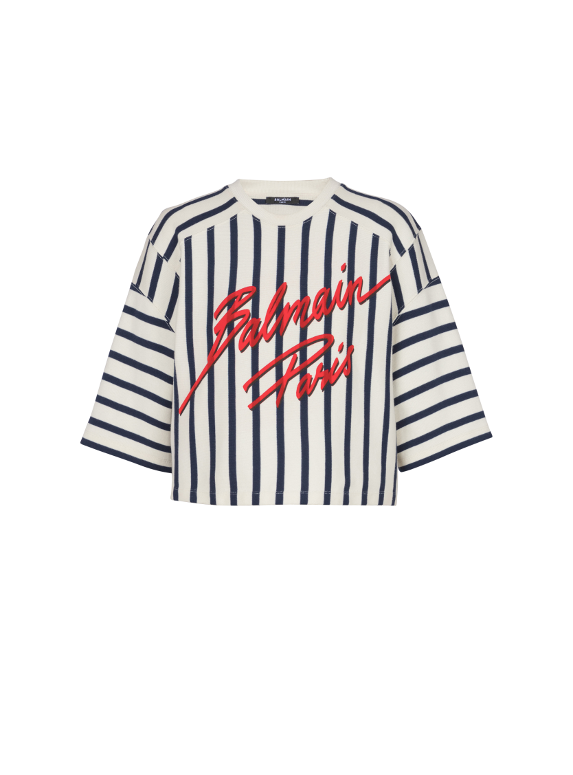 Striped Balmain Baseball top