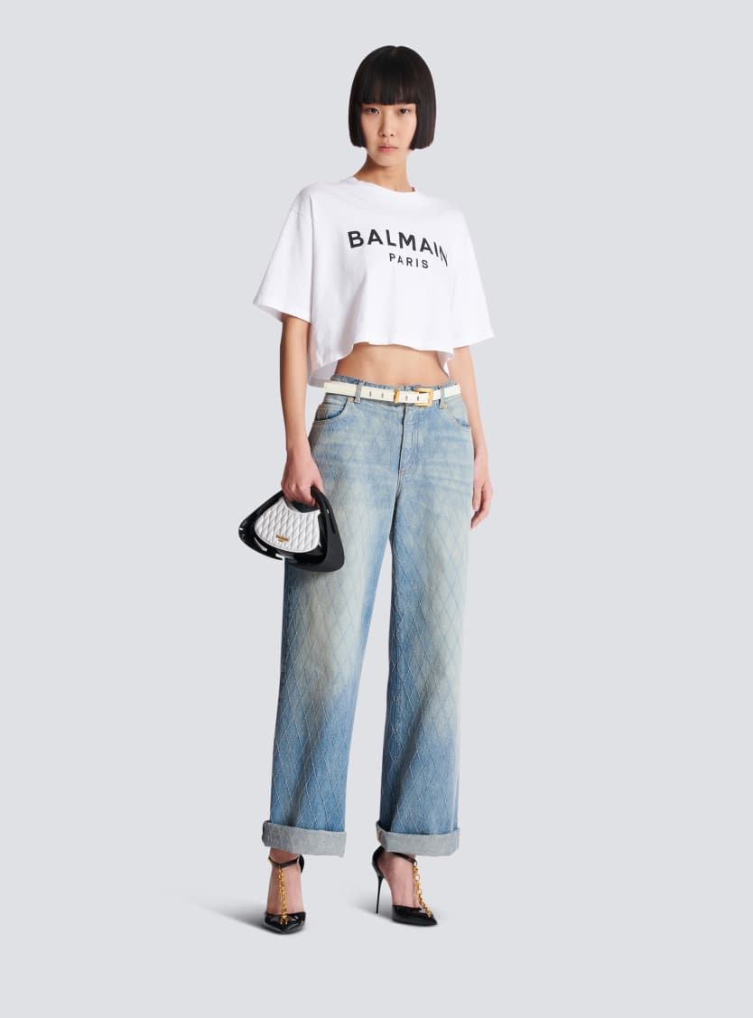 T-shirt with Balmain Paris print