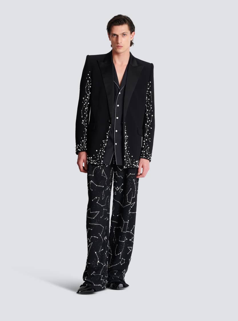 1-button jacket with Constellation embroidery