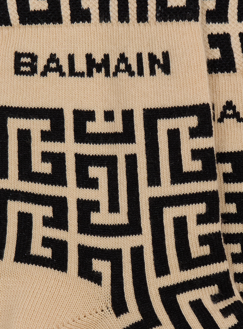 High socks with PB Labyrinth monogram