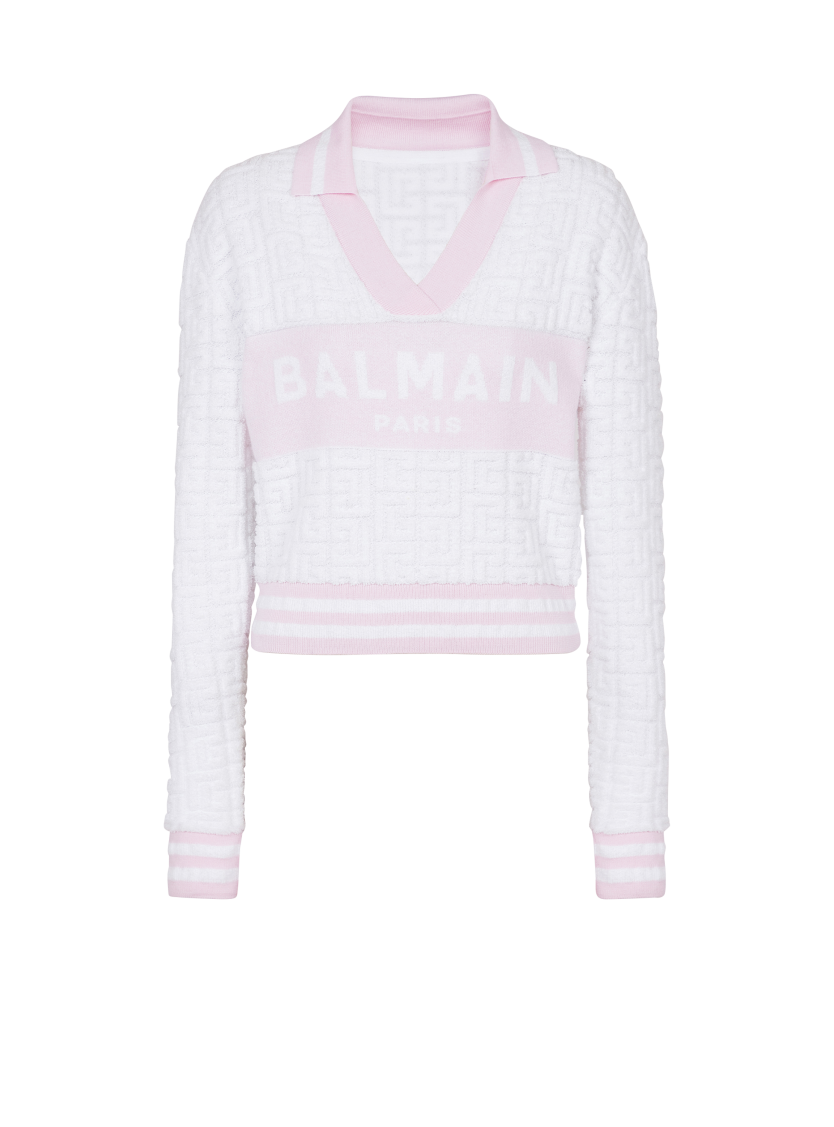 Monogram knit polo