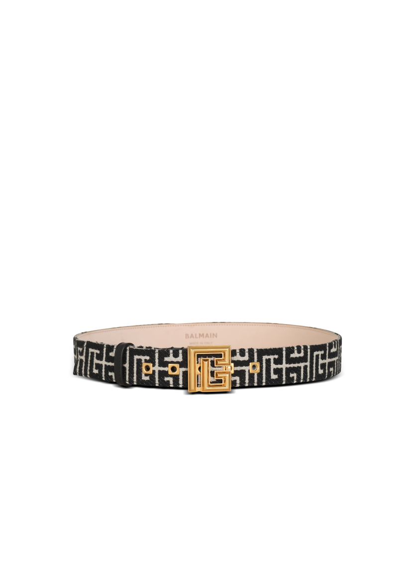 PB Belt in monogrammed jacquard