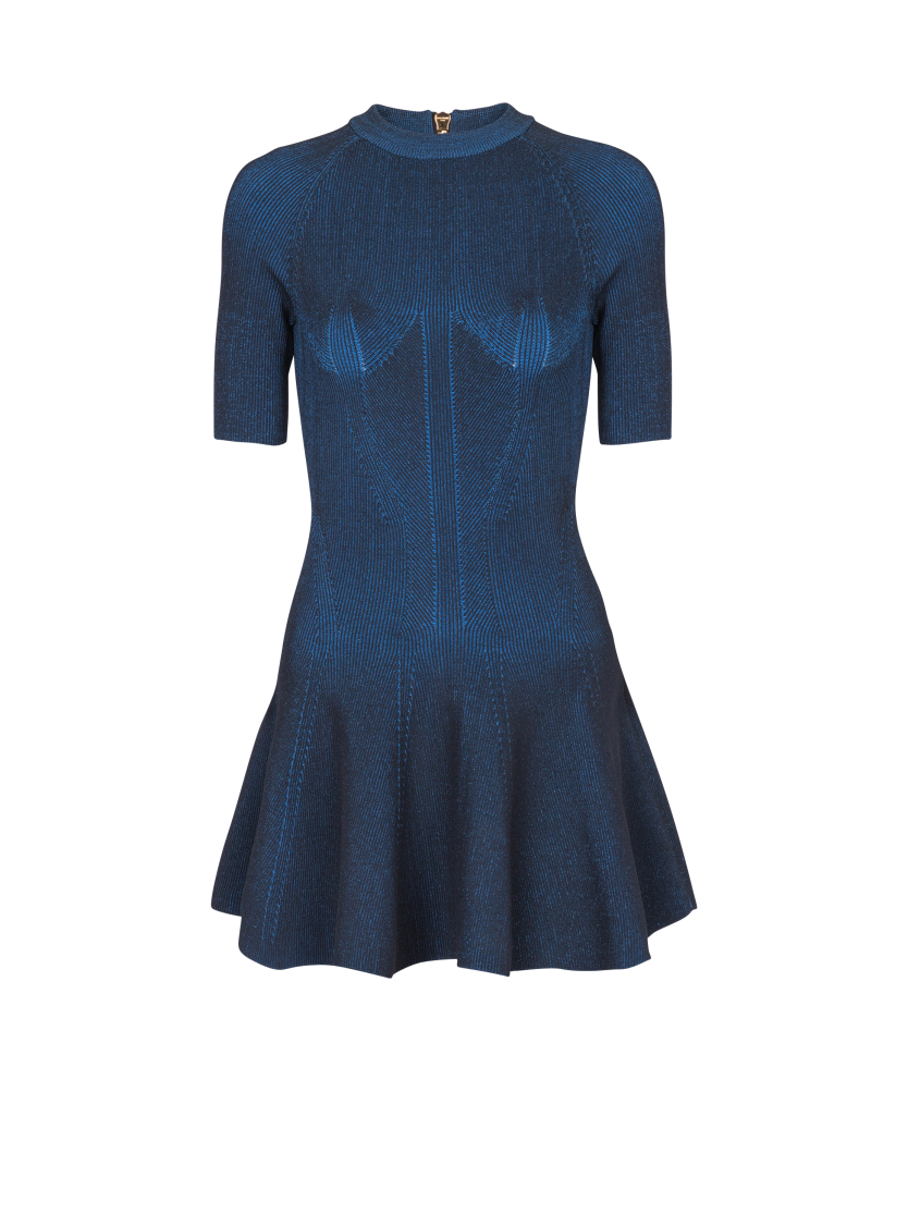 Short knitted A-line dress