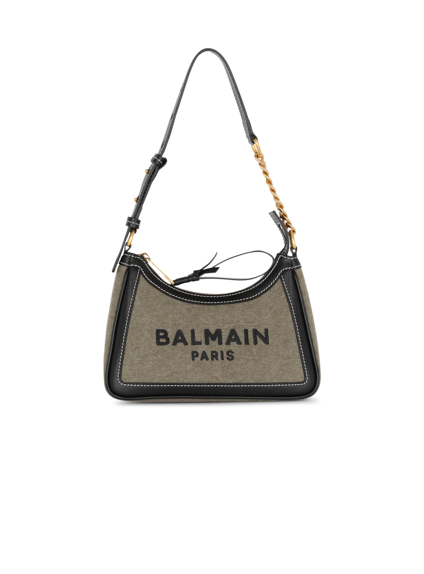 B-Army canvas bag with leather inserts