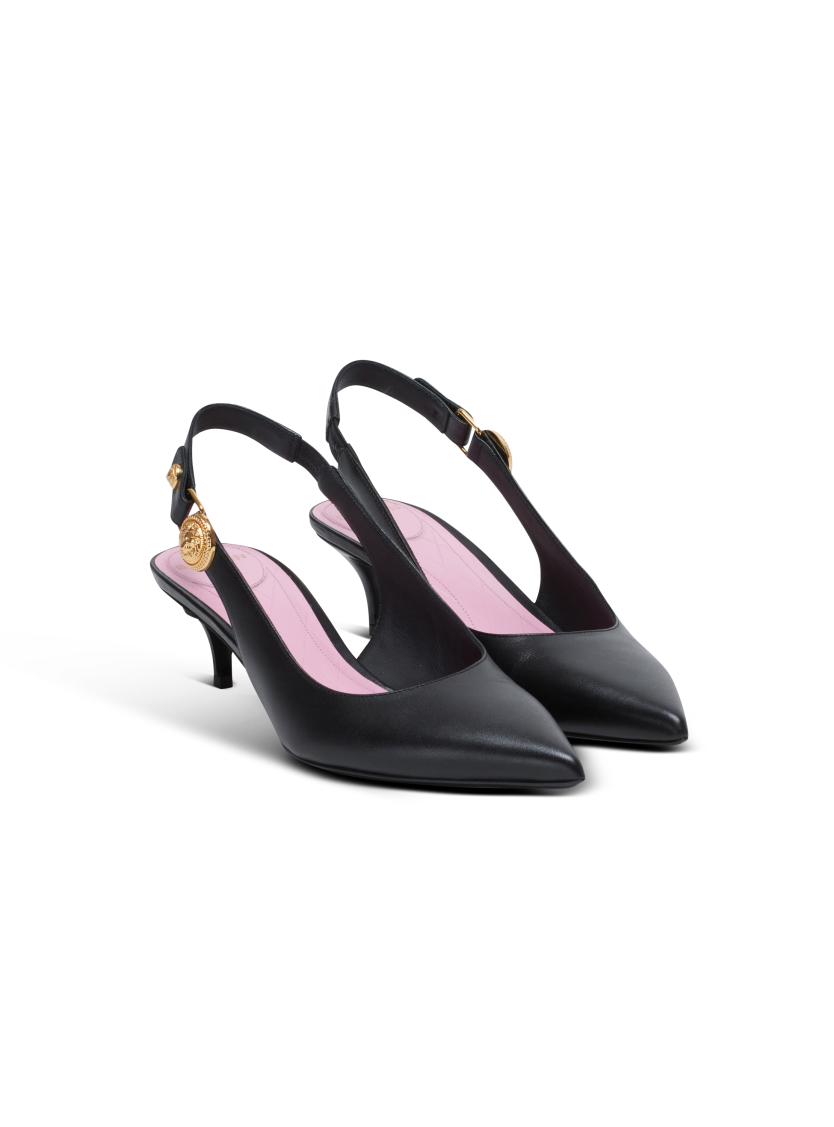Eva kitten slingbacks in calfskin