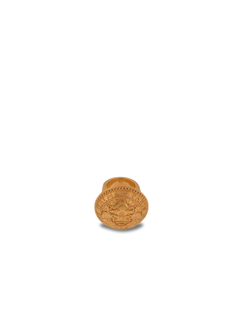 Gold-tone brass Coin ring