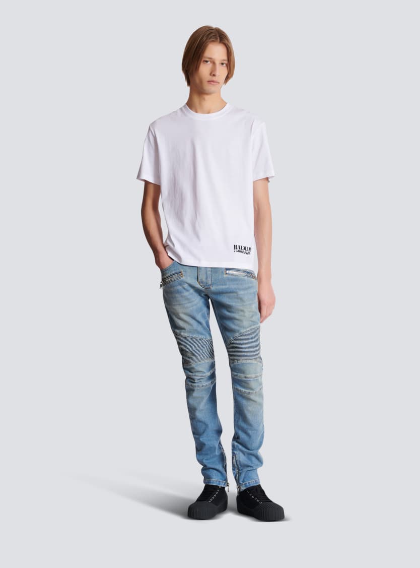Small Balmain Stamp printed T-shirt