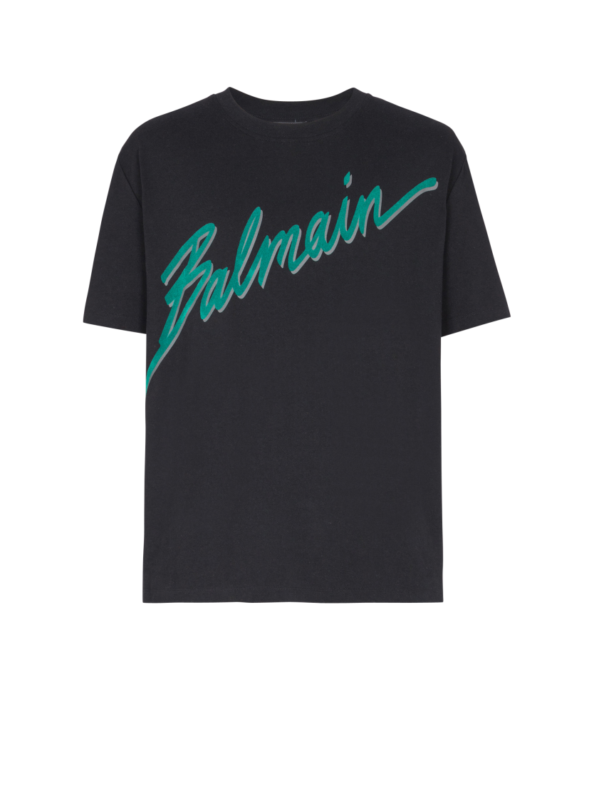 Balmain Lettre flocked T-shirt