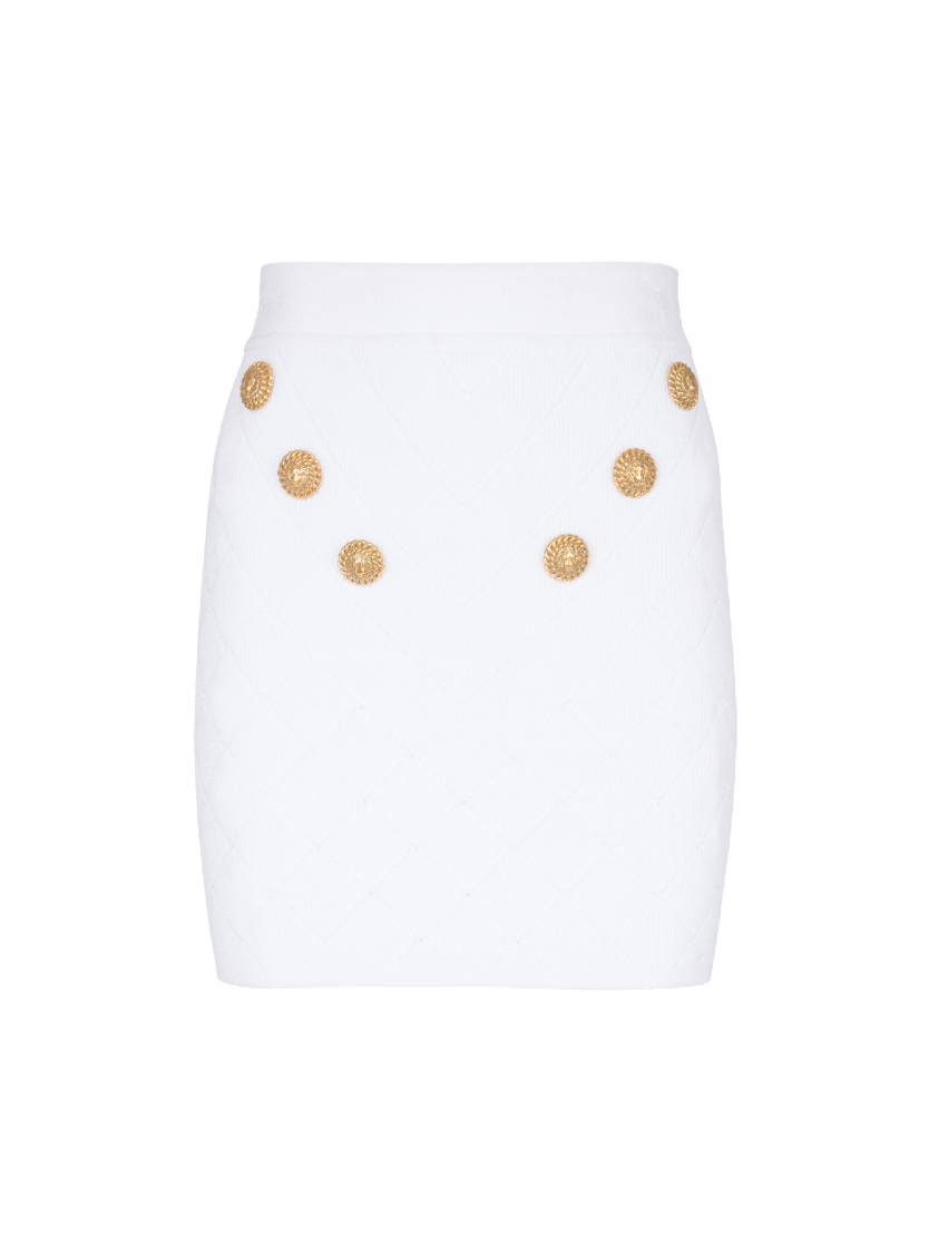 6-button knit skirt
