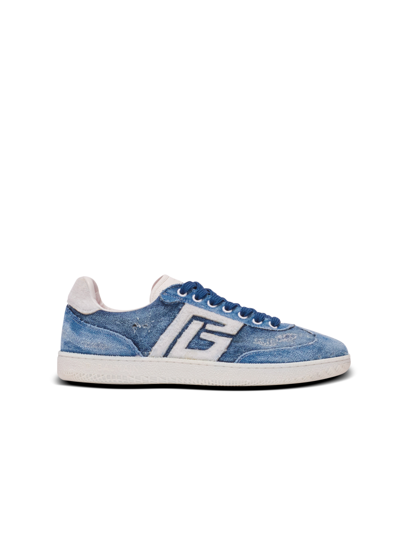 Denim Balmain Swan trainers