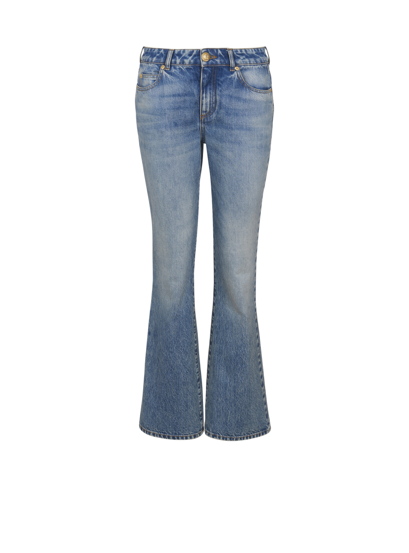 Flared denim jeans