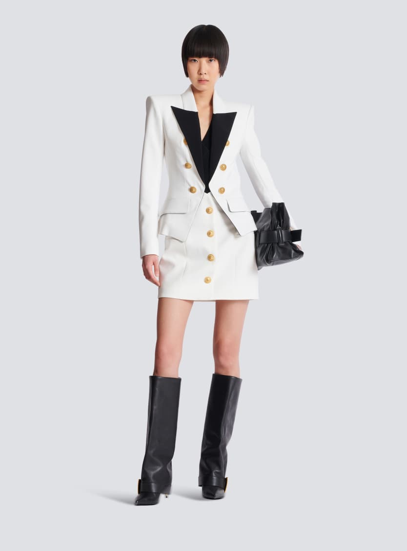 6-button two-tone jacket