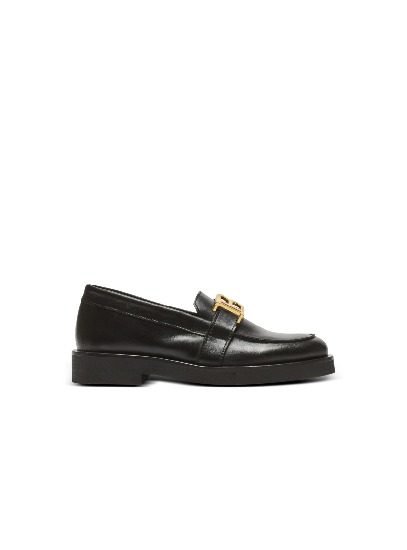 Leather loafers with B logo