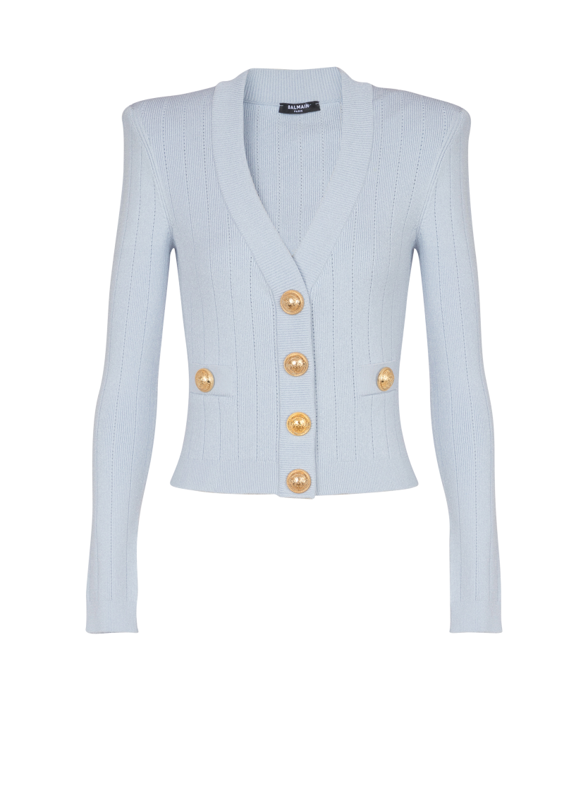Cropped knit cardigan