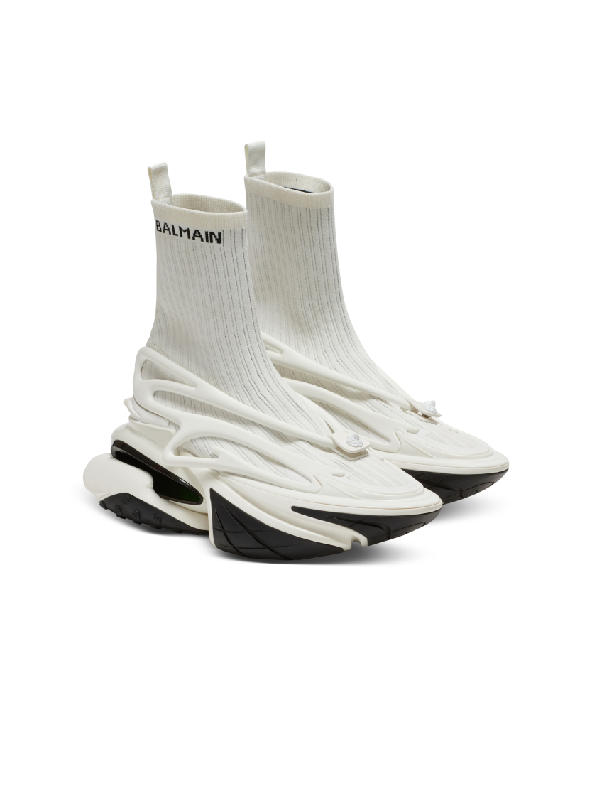 Unicorn high-top sneakers in mesh and leather