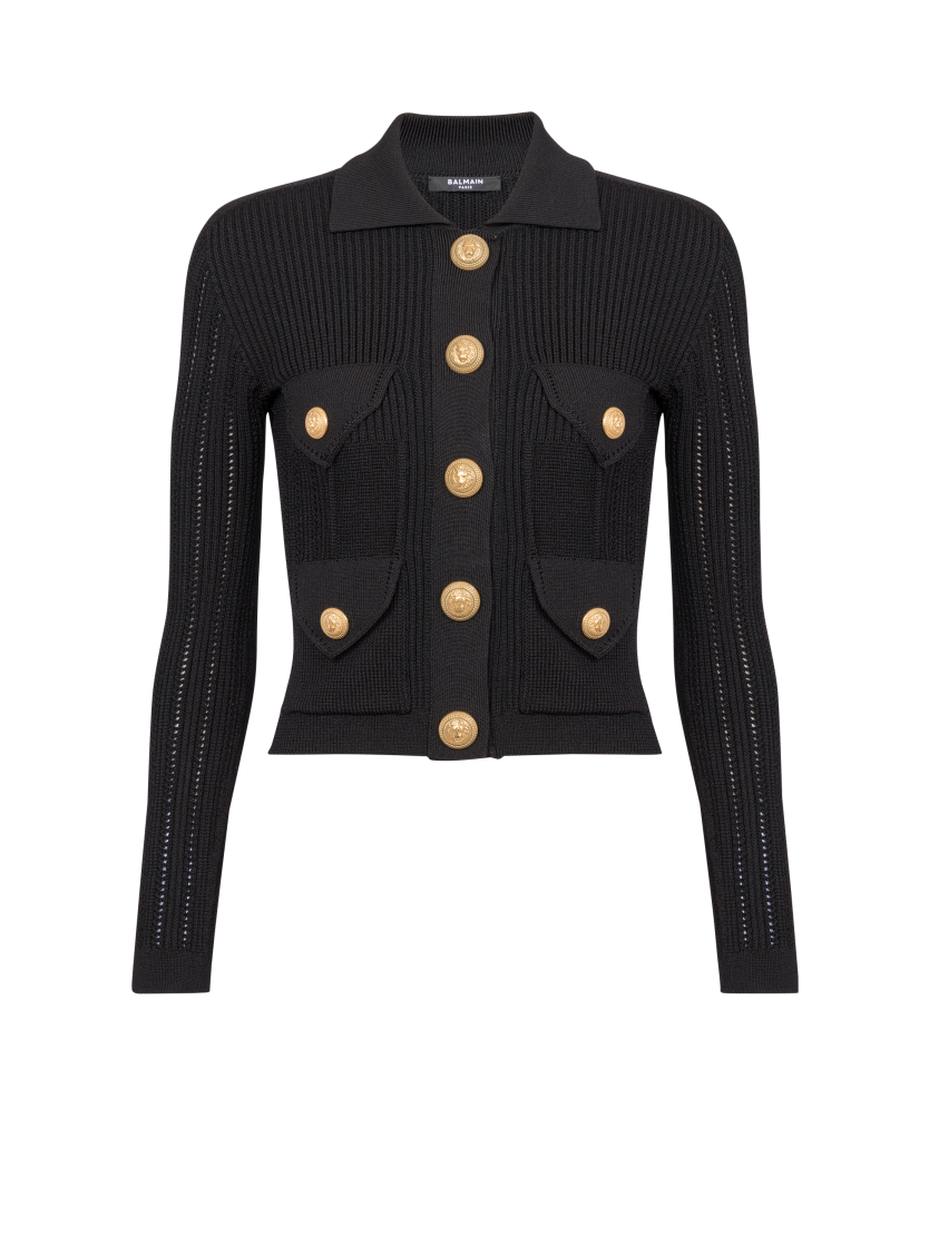 Buttoned knit cardigan