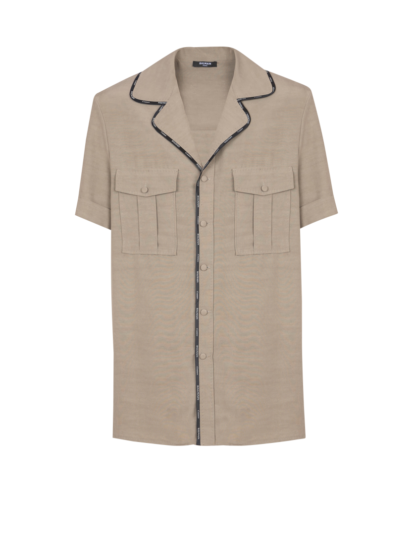 Cupro pyjama shirt with pockets
