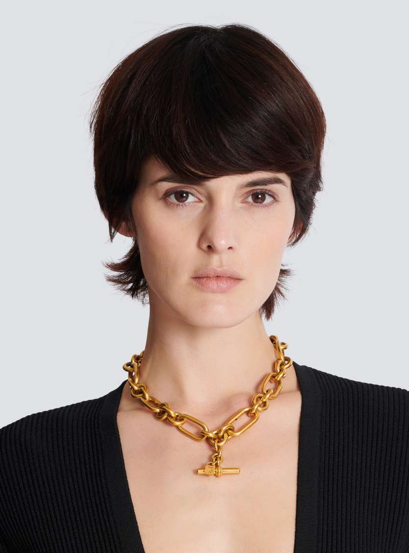 Sync golden brass chain