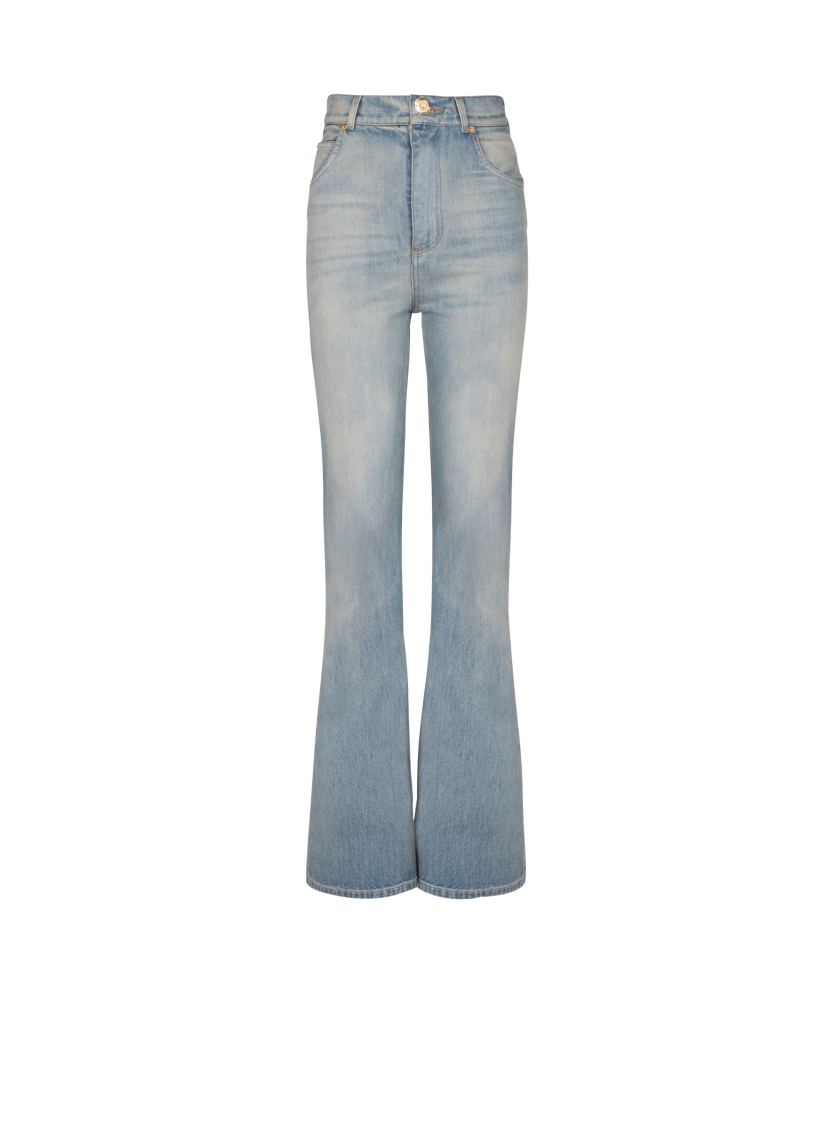 Flared-fit denim jeans