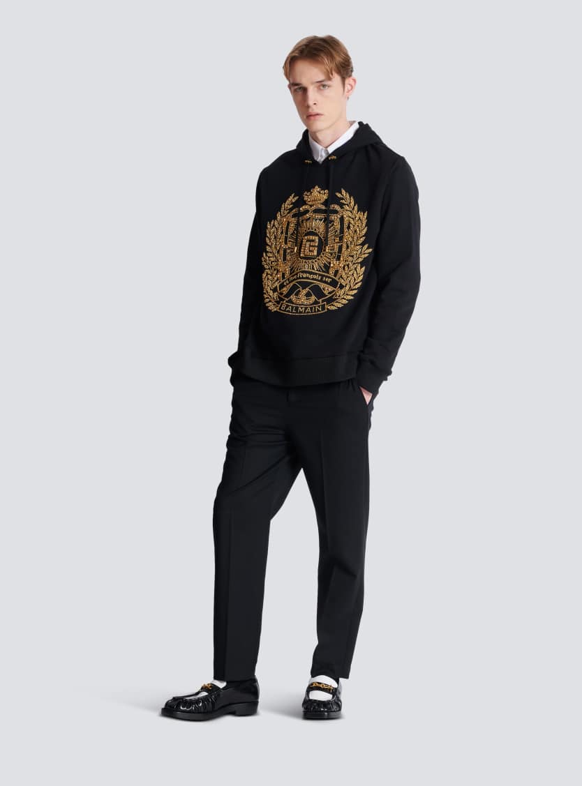 Balmain Écusson embroidered hoodie