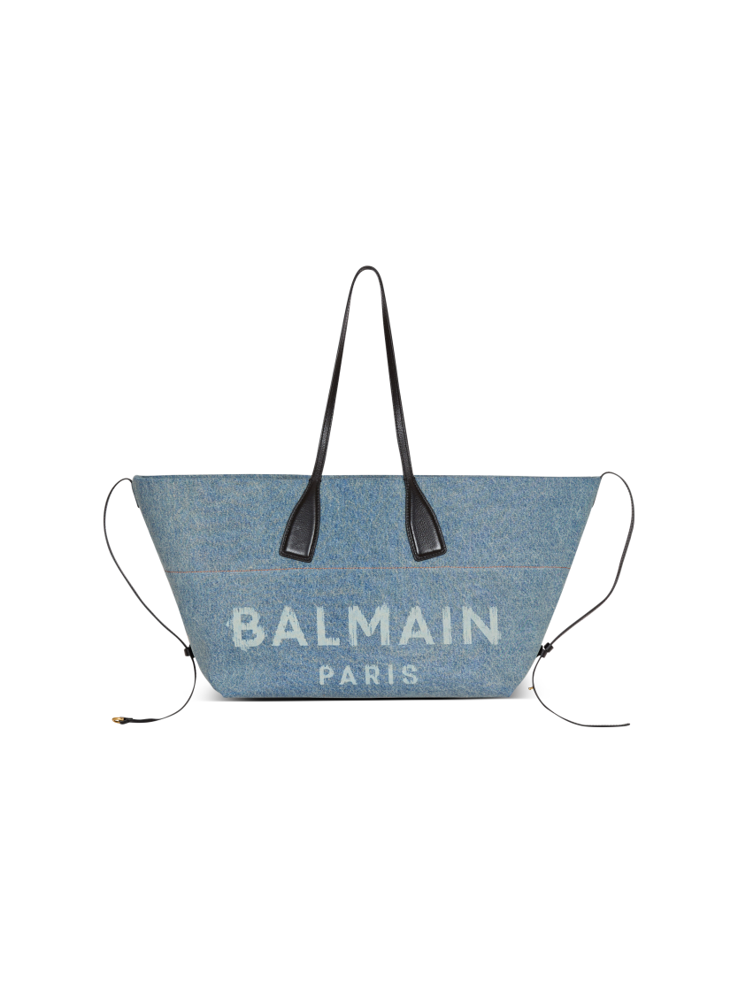 Track denim tote bag