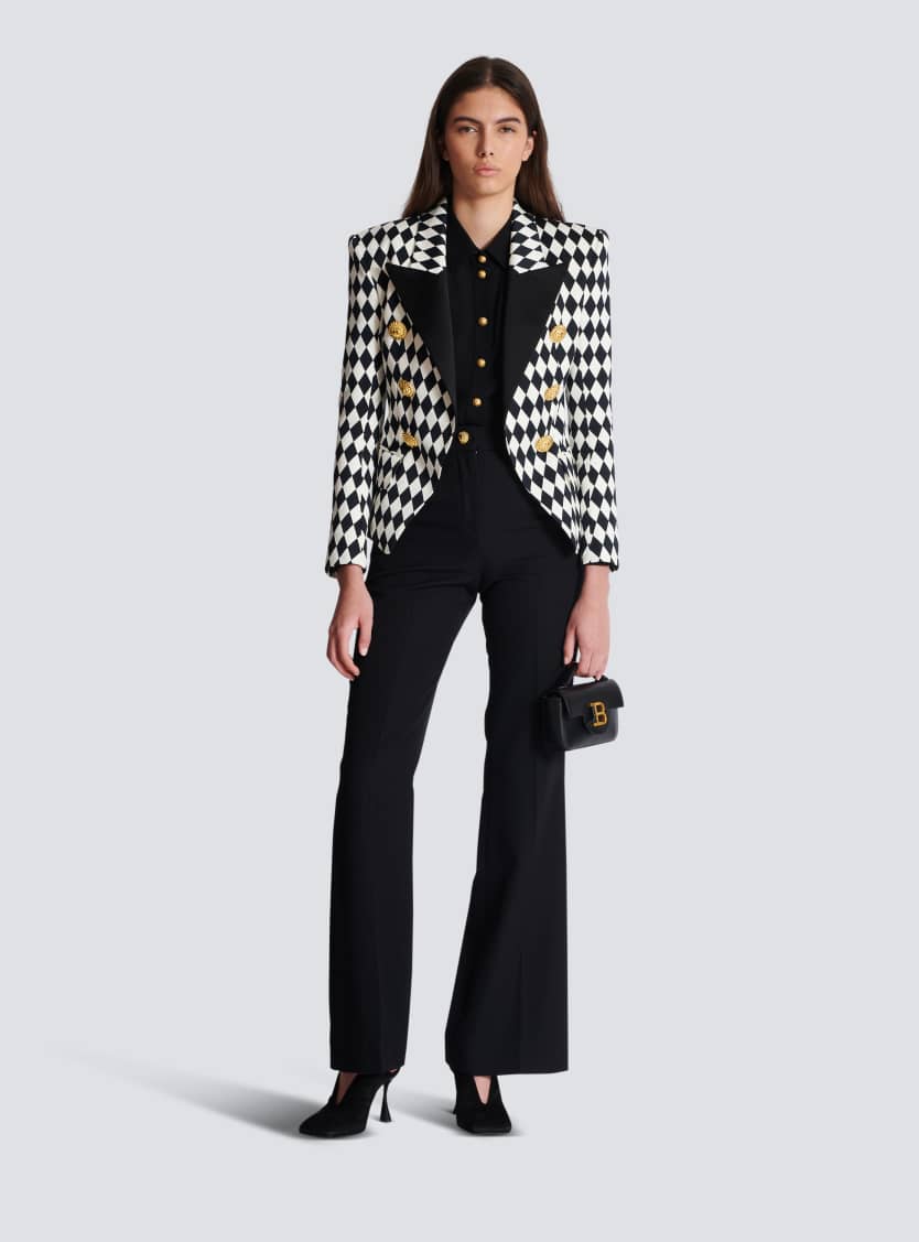 Tailored grain de poudre trousers