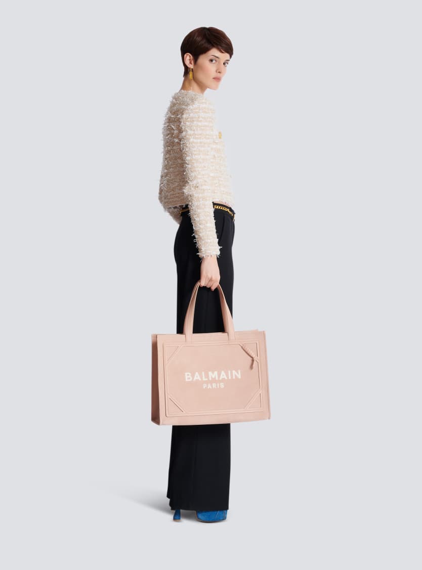 Medium suede B-Army tote bag