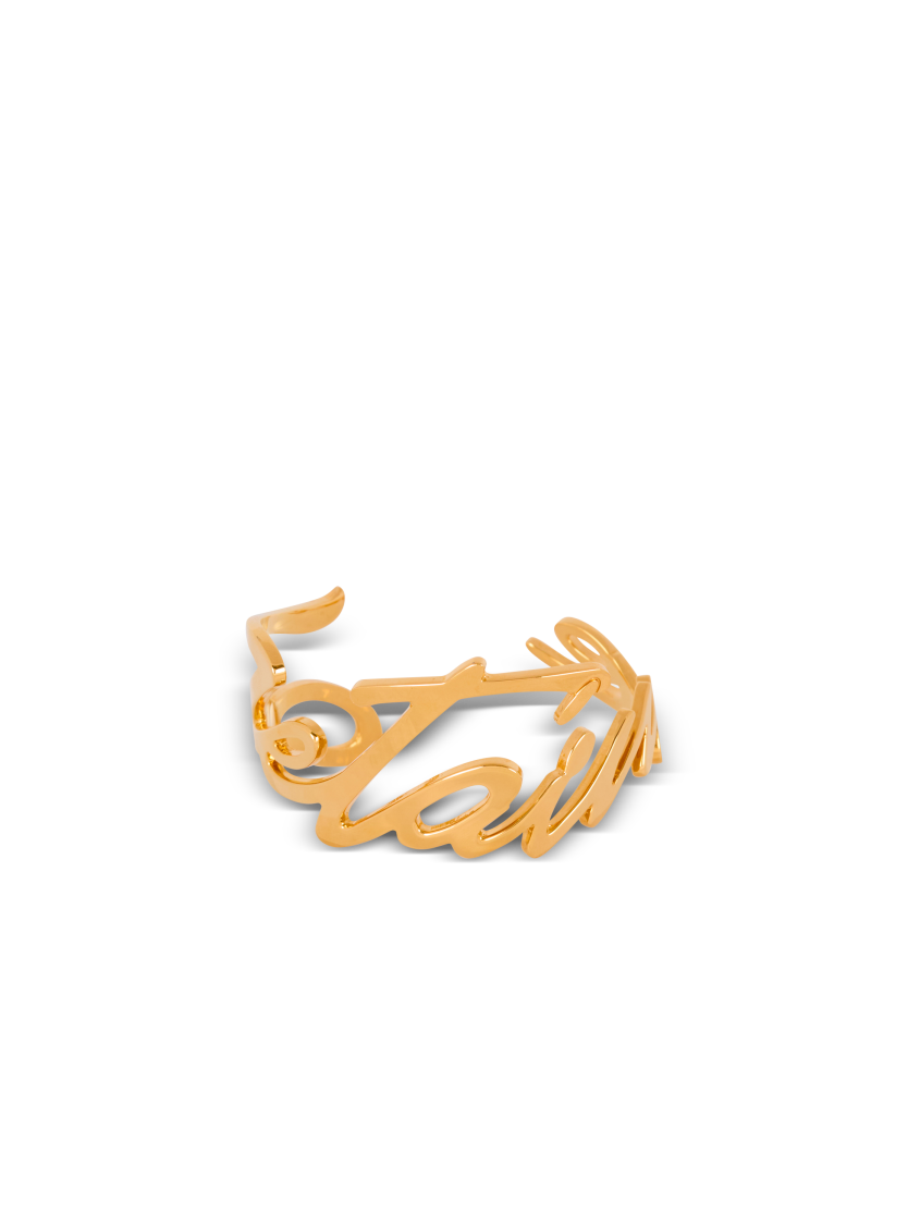 "Je t'aime" brass bracelet
