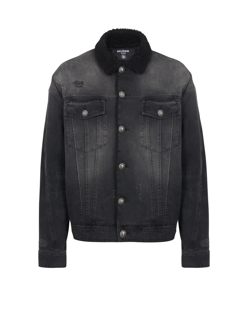Faded denim jacket
