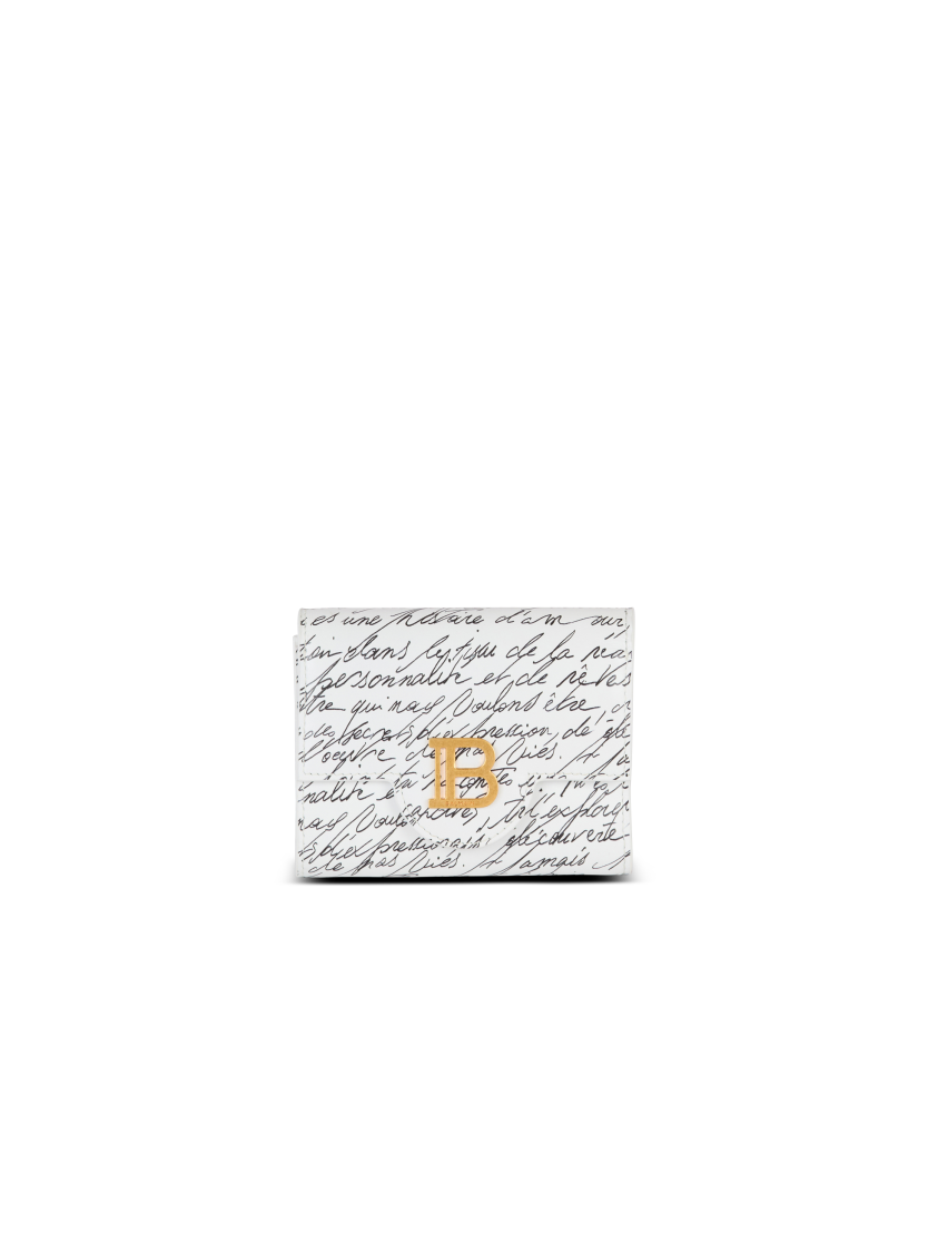 B-Buzz trifold wallet in printed "Love Letter" leather
