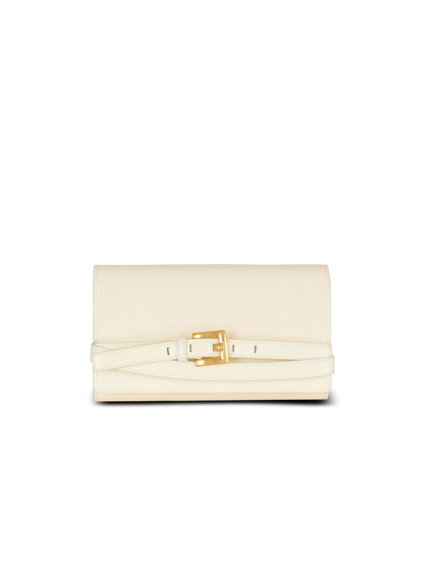 Crinkled leather wallet with Shuffle chain
