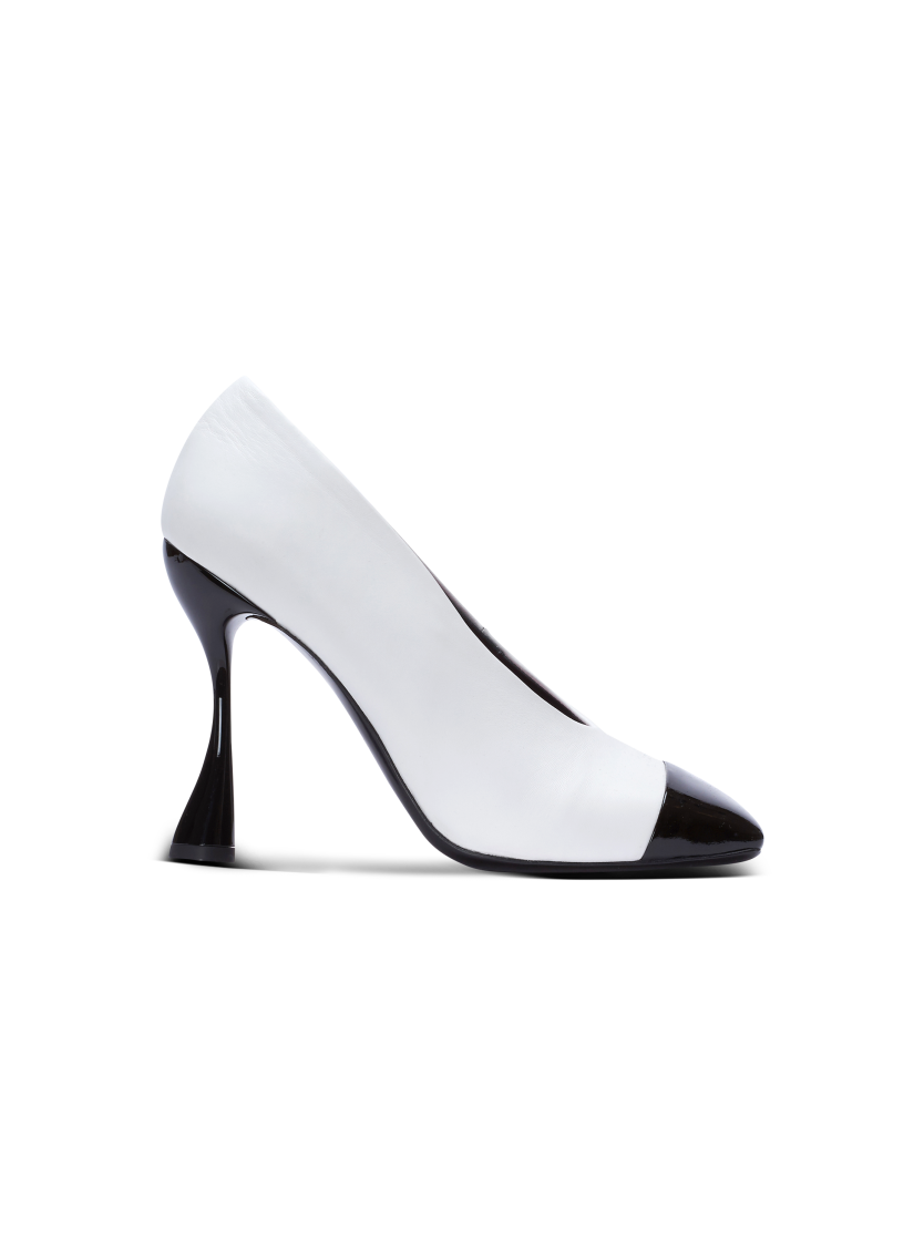 Eden two-tone pumps in lambskin and patent leather