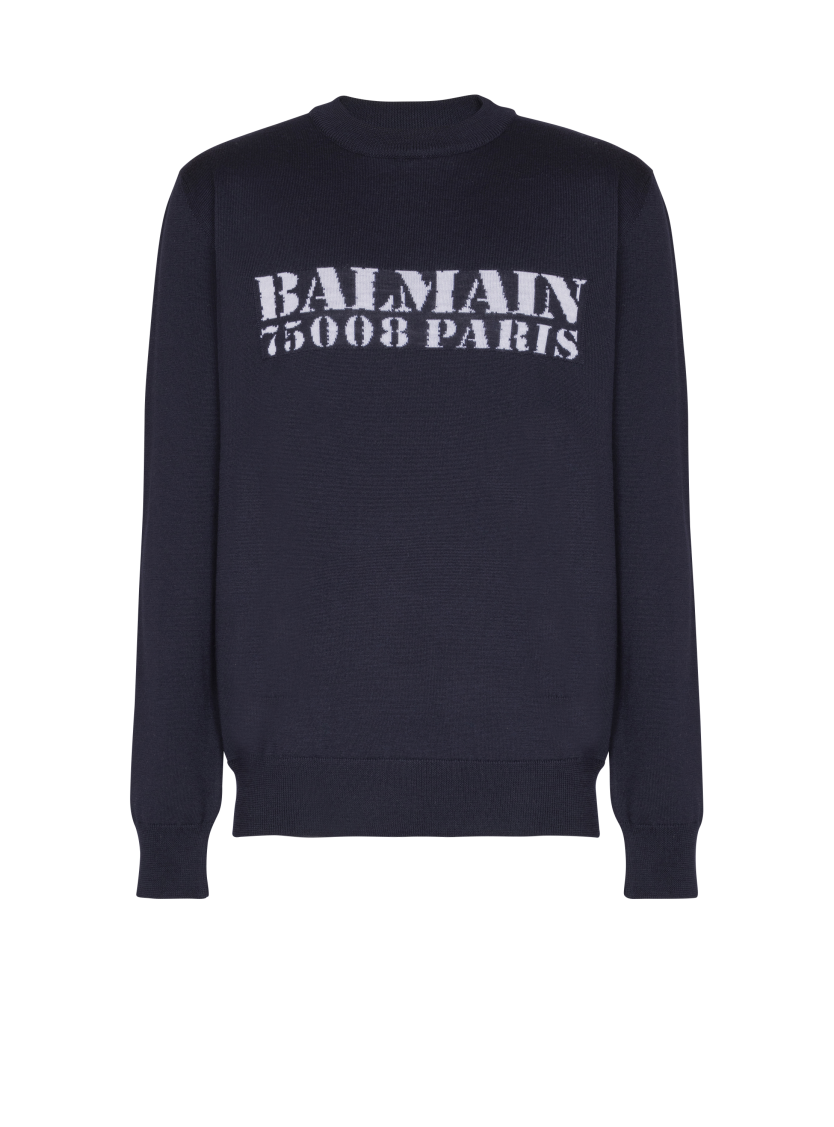 Balmain Stamp merino wool jumper