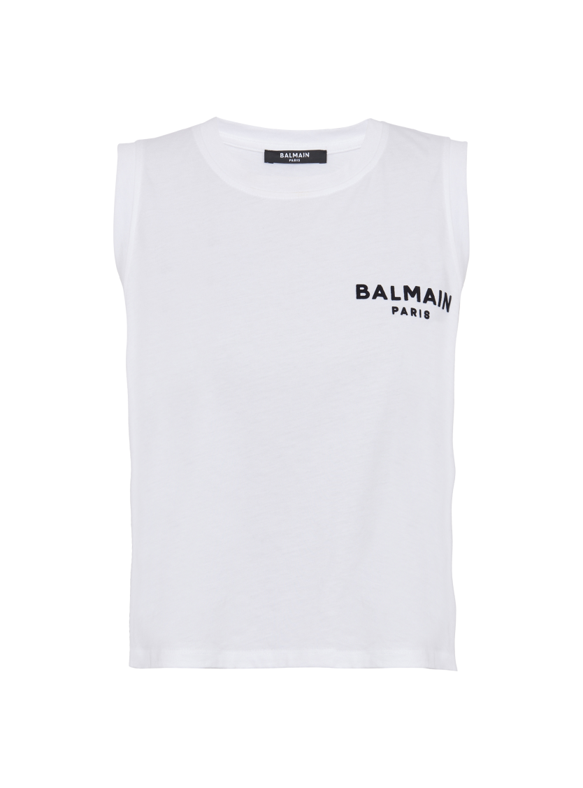Balmain flocked tank top