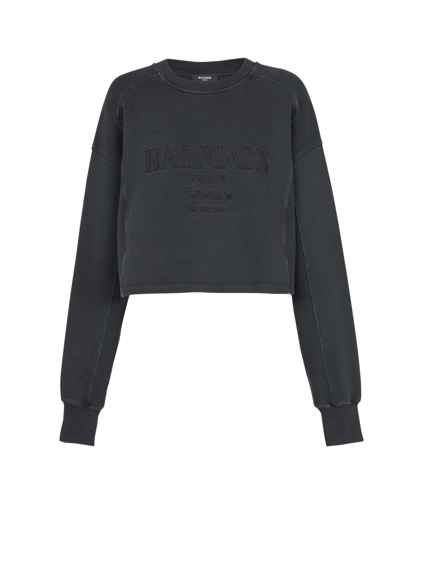 Balmain Couture embroidered sweatshirt