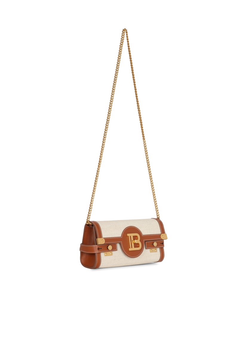 B-Buzz 23 leather and canvas clutch bag