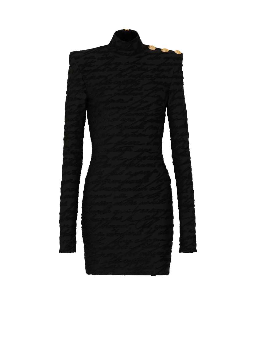 Short "Love Letter" jacquard knit dress
