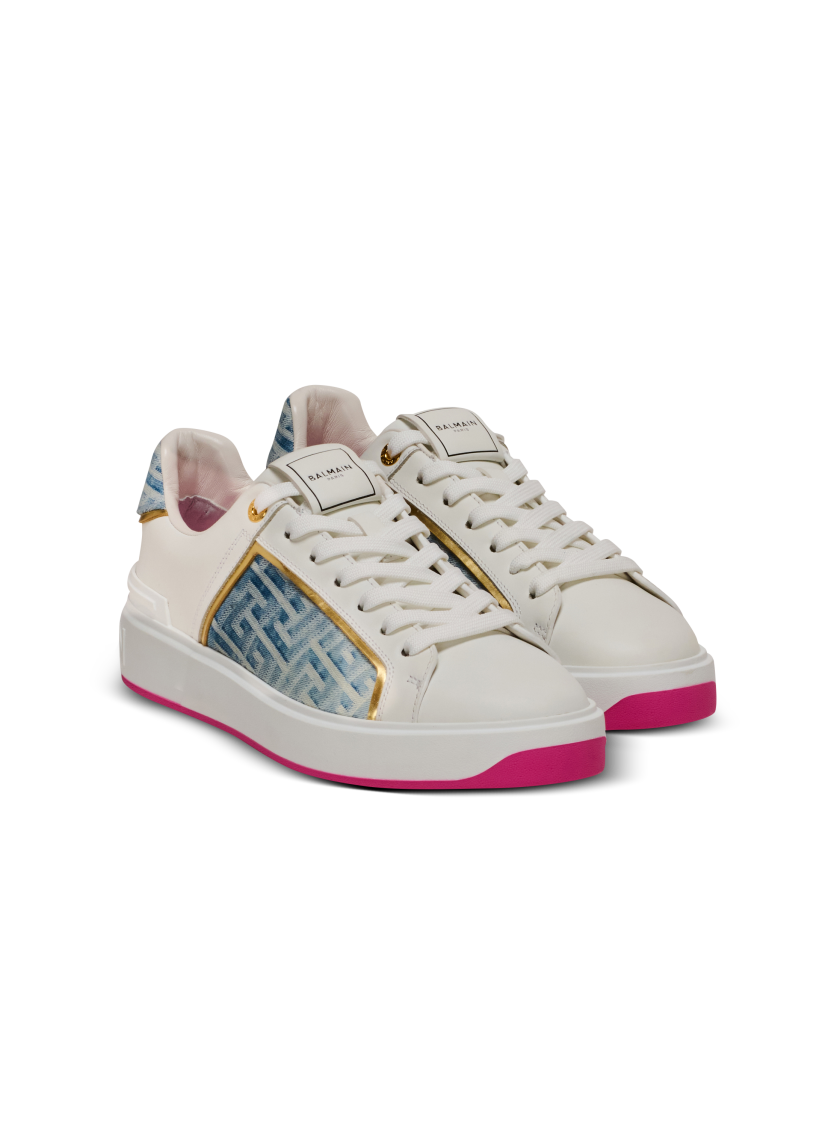 B-Court sneakers in leather and denim
